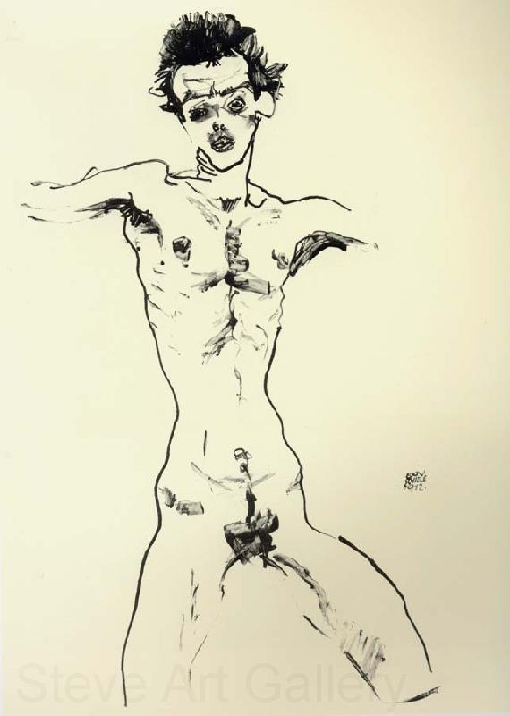Egon Schiele Nude Self Portrait Germany oil painting art